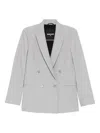 Patrizia Pepe Essential Blazer In Gray