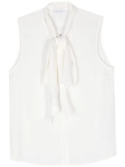 Patrizia Pepe Essential Blouse In White