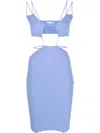 Patrizia Pepe Essential Cut-out Short Dress In 蓝色