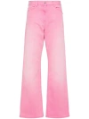 Patrizia Pepe Low-rise Straight-leg Jeans In Pink