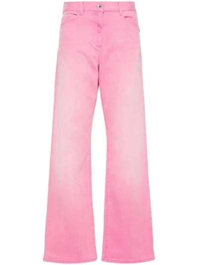 Patrizia Pepe `essential` Denim Pants In Pink