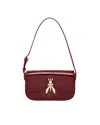 Patrizia Pepe Essential Fly Glossy Red Shoulder Bag In Red
