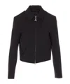 Patrizia Pepe Cropped  Zipped Jacket In Black