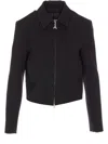 Patrizia Pepe Cropped  Zipped Jacket In Black