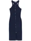 Shop Patrizia Pepe Essential Jersey Midi Dress In Blue