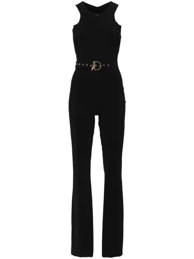 Patrizia Pepe Belted Reversible Jumpsuit In Black  