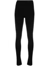 Patrizia Pepe Essential Logo-waistband Leggings In Black