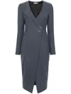 Patrizia Pepe Essential Midi Dress In Grey