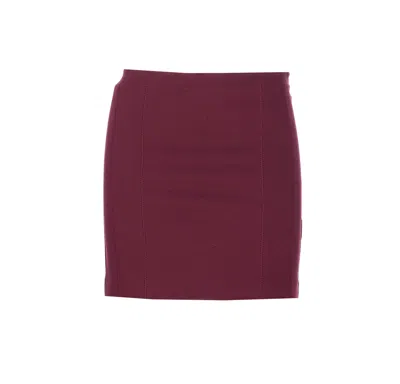 Patrizia Pepe Essential Mini Skirt In Red
