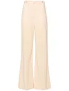 Patrizia Pepe Essential Palazzo Trousers In Neutrals