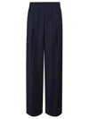 Patrizia Pepe Navy Blue Trousers In Polyester In Navy