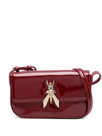 PATRIZIA PEPE ESSENTIAL PATENT LEATHER SHOULDER BAG