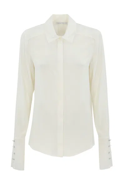 Patrizia Pepe Essential Shirt High Cuff Fly In Bianco