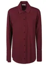 Patrizia Pepe Button-front Long-sleeve Shirt In Red
