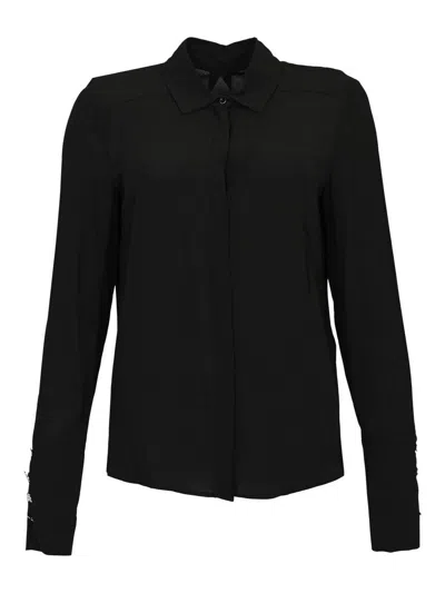 Patrizia Pepe Essential Shirt With High Cuffs In Multi
