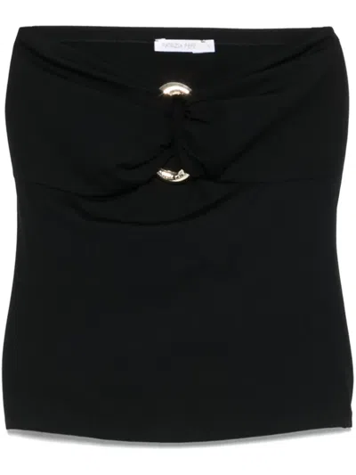 Patrizia Pepe Essential Top In Black  