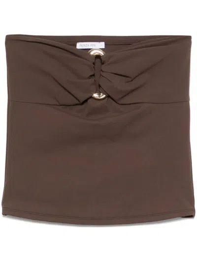 Patrizia Pepe Essential Top In Brown