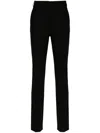 Patrizia Pepe Satin Trousers With Belt In 黑色