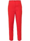 Patrizia Pepe Essential Cropped Trousers In Rot