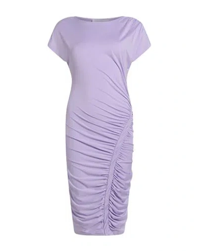 Patrizia Pepe Essential Woman Midi Dress Lilac Size 0 Polyester, Elastane In Animal Print