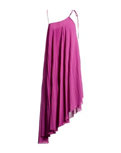 Patrizia Pepe Essential Woman Midi Dress Mauve Size 4 Polyester In Purple