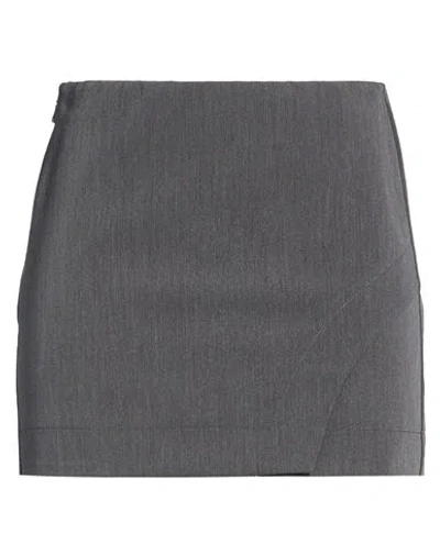 Patrizia Pepe Essential Woman Mini Skirt Grey Size 8 Polyester, Viscose, Elastane In Gray