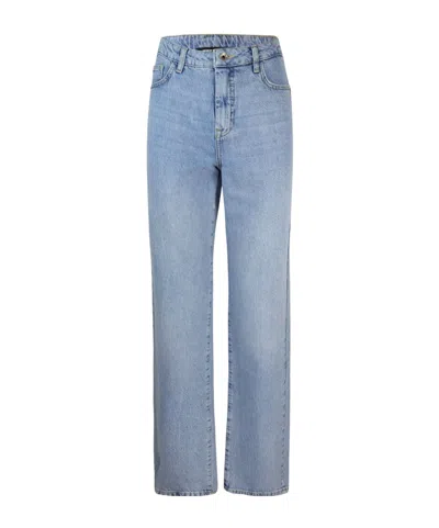 PATRIZIA PEPE FADED VINTAGE DENIM TROUSERS