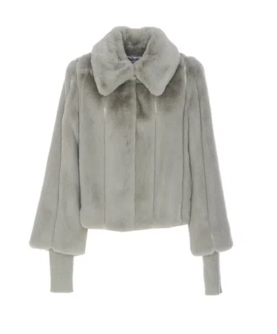 Patrizia Pepe Wide-collar Jacket In Ice