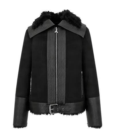 Patrizia Pepe Faux Fur Coat In Black