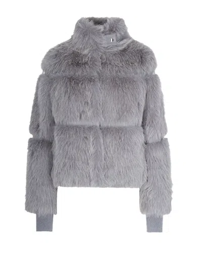 Patrizia Pepe Faux Fur In Gray