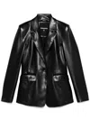 Patrizia Pepe Faux-leather Blazer In Black