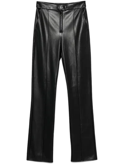 Patrizia Pepe Faux-leather Trousers In Black