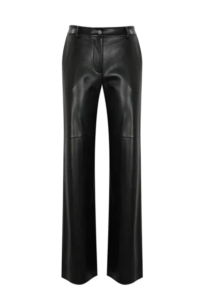 PATRIZIA PEPE FAUX LEATHER TROUSERS