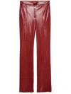 Patrizia Pepe Faux-leather Trousers In Red