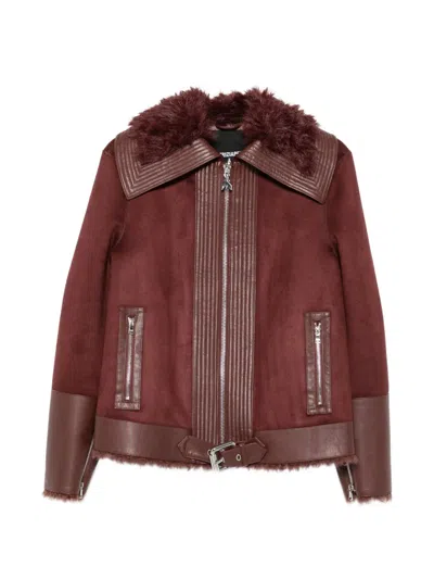 Patrizia Pepe Faux-fur Jacket In Brown