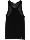 Patrizia Pepe Fine-knit Wool Knitted Top In Black