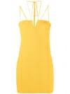 Patrizia Pepe Fitted Mini Dres In 橘色