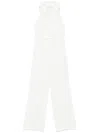 Patrizia Pepe Fitted Polyester Suit With Sharp Lapels And Tailored Silhouette In White