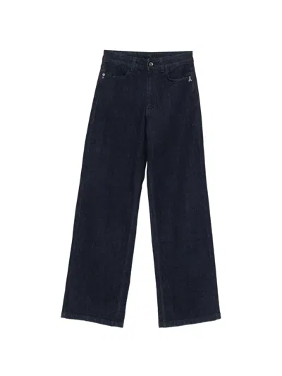 Patrizia Pepe Five-pocket Wide-leg Jeans In Blue