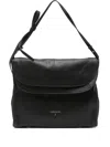 Patrizia Pepe Flap-closure Leather Shoulder Bag In Black