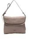 Patrizia Pepe Flap Shoulder Bag In Neutral