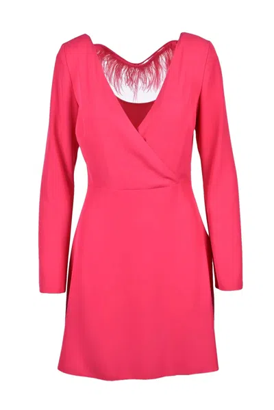 Patrizia Pepe Flared Dress Zipper - Fuchsia In Red