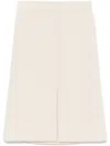 Patrizia Pepe Flared Midi Skirt In Neutrals