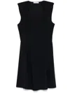 Patrizia Pepe Flared Mini Dress In Black