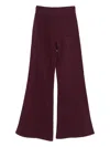 Patrizia Pepe Flared Trousers In Burgundy