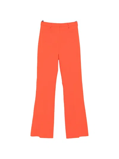 Patrizia Pepe Flared Trousers In Orange