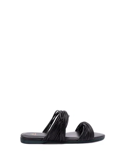 Patrizia Pepe Flat Sandals In Black  