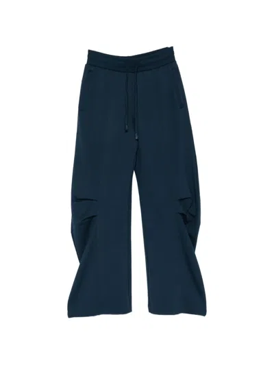 Patrizia Pepe Fleece Oversized Track Pants In Blue