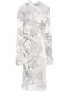 Patrizia Pepe Floral-print Mini Dress In Grey