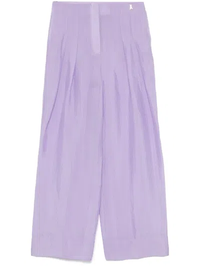 Patrizia Pepe Fluid Over Palazzo Pants In Purple